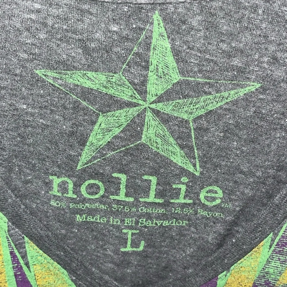 Nollie Vintage Y2K Women’s Lightning Bolt Graphic V-Neck Tee | Size L - Picture 3 of 3